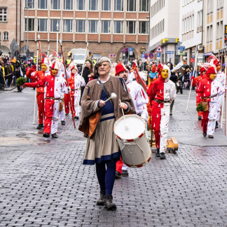 ( Bild: Thomas Langer / Stadt Nürnberg ) Faschingszug 2024 in Nürnberg