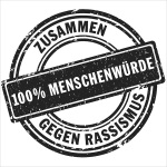 Stempel 100 % Menschenwürde