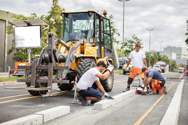 Fahrbahnsanierung Baustelle Nürnberg