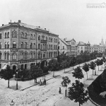 Blick auf die Marienstraße um 1870