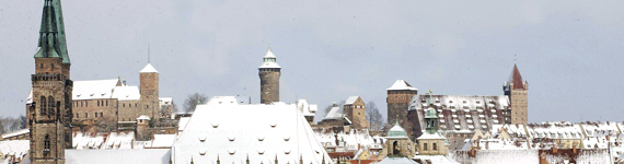 Blick auf die Kaiserburg im Winter