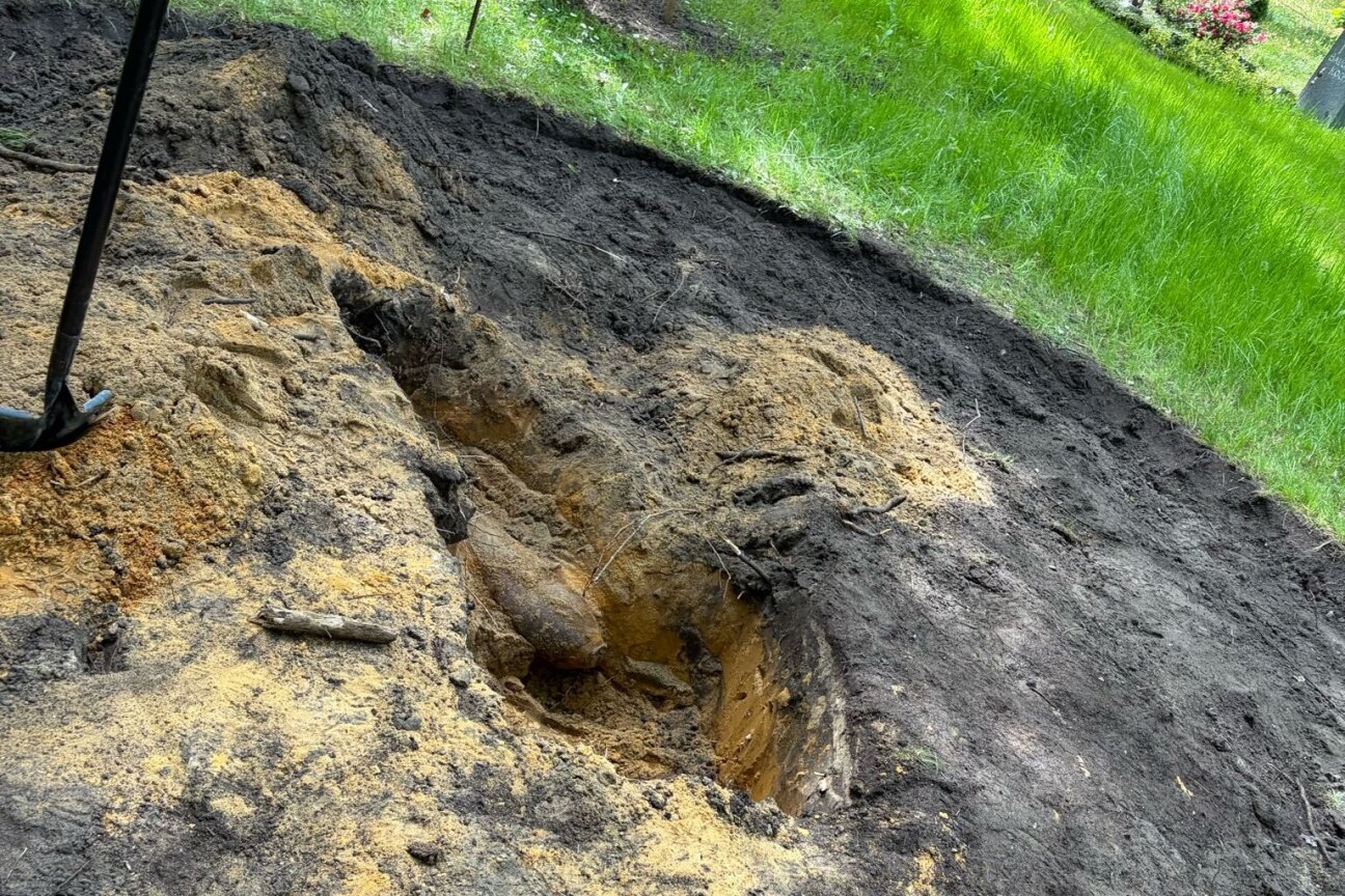 Fliegerbombe am Südfriedhof am 4. Mai 2026.