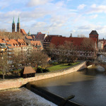 Blick auf Nägeleinsplatz und Pegnitz