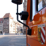 Müllwagen des Abfallwirtschaftsbetriebs Nürnberg.