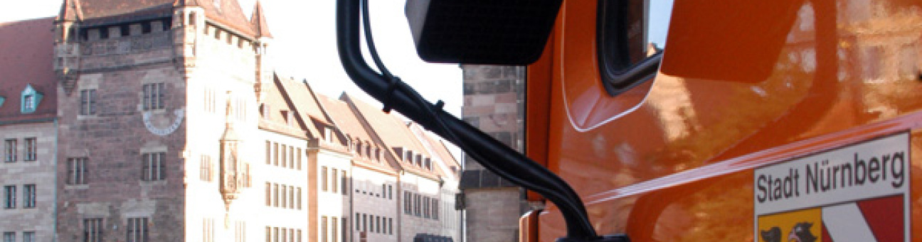 Müllwagen des Abfallwirtschaftsbetriebs Nürnberg., Bild © Tom Neumeier / Stadt Nürnberg