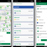 Screenshots der neuen Abfall-App des Abfallwirtschaftsbetriebs Nürnberg.
