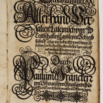 Titelblatt eines Musterbuchs für Zierbuchstaben, gedruckt von Katharina Dietrich in Nürnberg, verlegt von Conrad Bauer, 1601