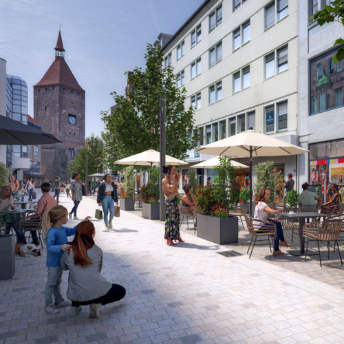 © Alexander Tschopoff / www.tschopoff.de 3D-Visualisierung: Die Breite Gasse nach der Umgestaltung. © Alexander Tschopoff / www.tschopoff.de