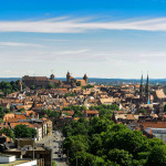 Blick über die Altstadt auf die Kaiserburg Nürnberg