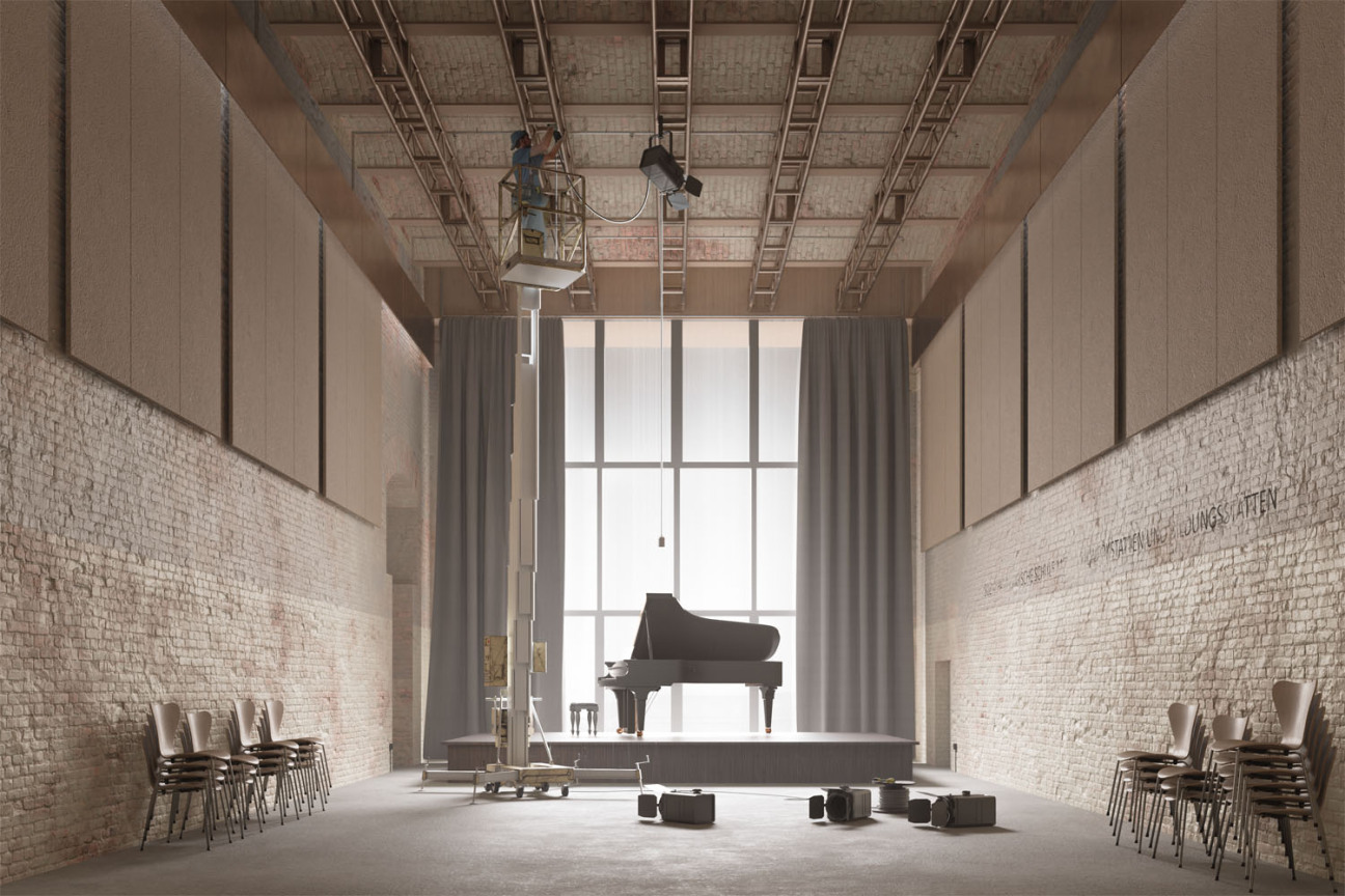 Visualisierung: Kongresshalle White Cube, Bild © Georg Reisch GmbH & Co.KG und LRO GmbH & Co.KG.