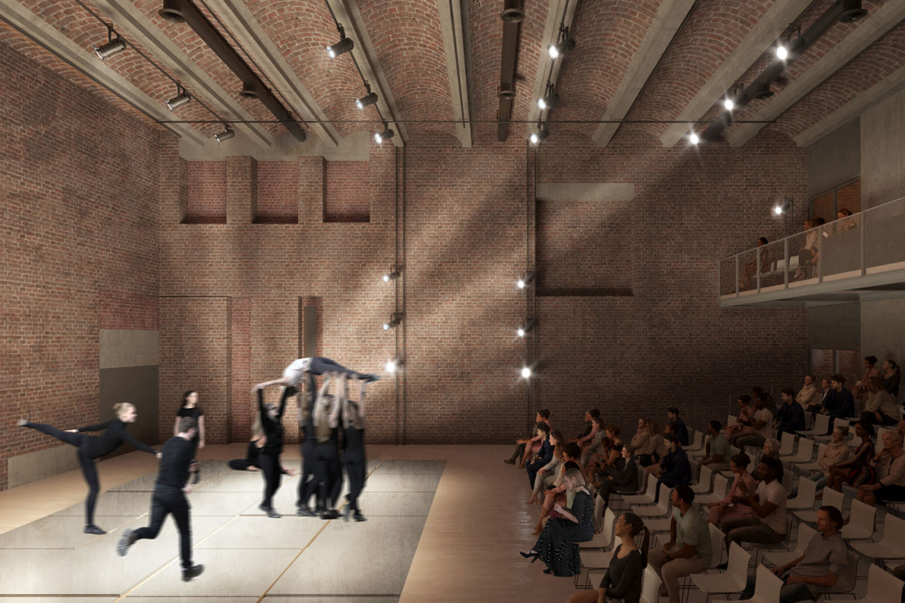 Visualisierung der geplanten Ermöglichungsräume in der Kongresshalle., Bild © gmp Architekten