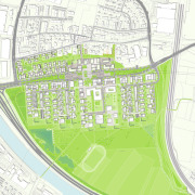 Lageplan des künftigen Stadtquartiers Tiefes Feld.