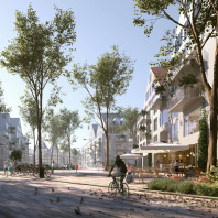 Visualisierung des künftigen Quartiers auf dem AEG-Nordareal.