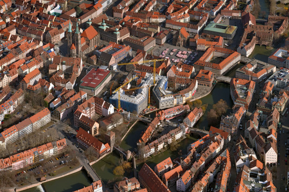 Luftaufnahme des Augustinerhofs aus dem Jahr 2019.
