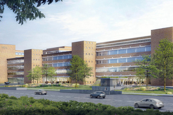 Modellbild The Q aus Sicht der Fürther Straße.