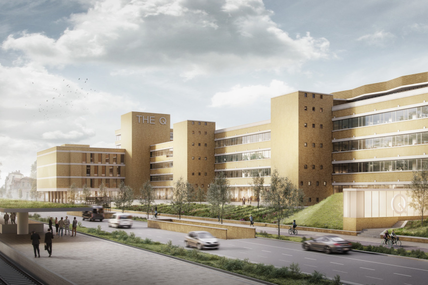 Bild © kister scheithauer gross architekten Modellbild von The Q von der Fürther Straße aus gesehen., Bild © kister scheithauer gross architekten