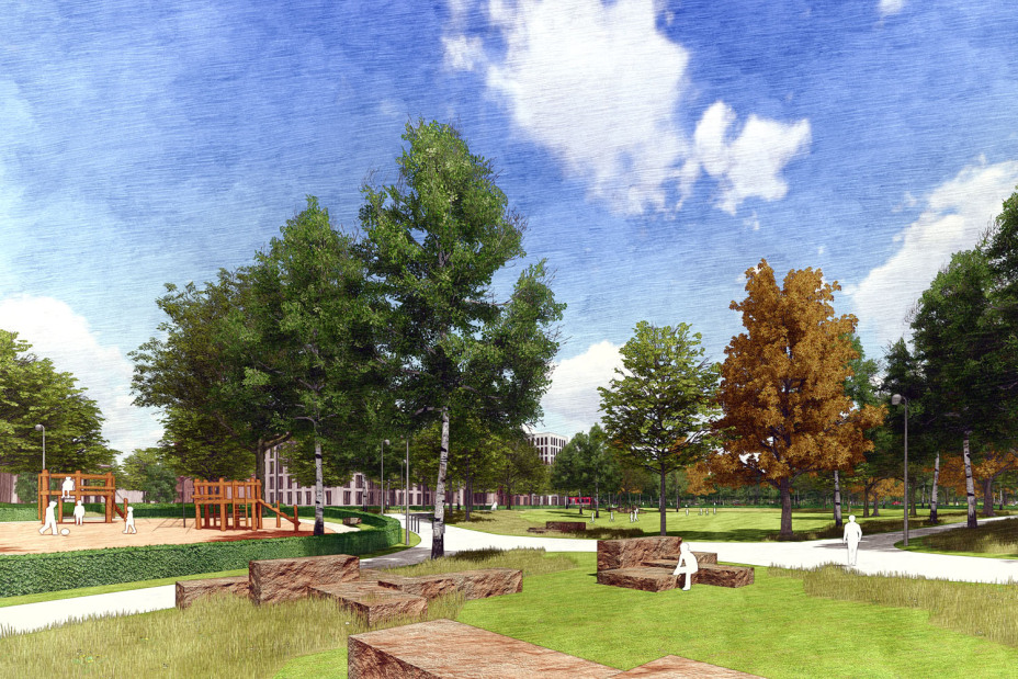 Stadtquartier Lichtenreuth Visualisierung, Bild © Aurelis Real Estate Service GmbH