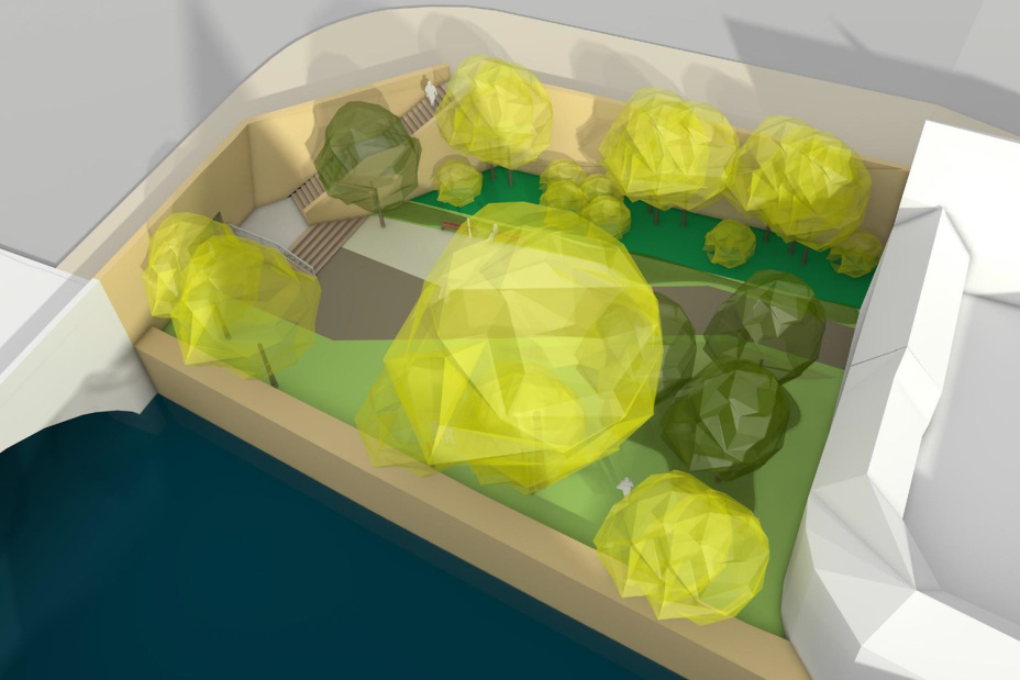 Visualisierung Nägeleinsplatz und Hallertörlein., Bild © Sör / Stadt Nürnberg