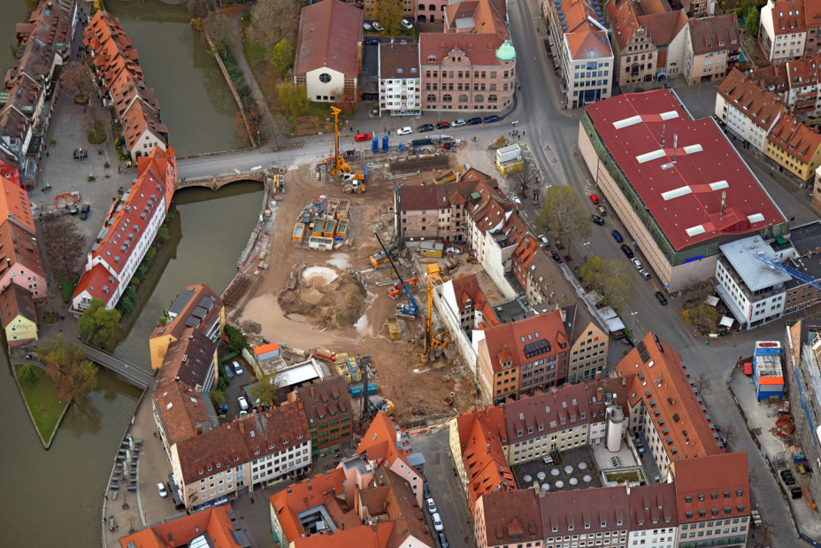 Augustinerhof Luftbild von Osten aus dem Jahr 2017., Bild © Hajo Dietz / Nürnberg Luftbild