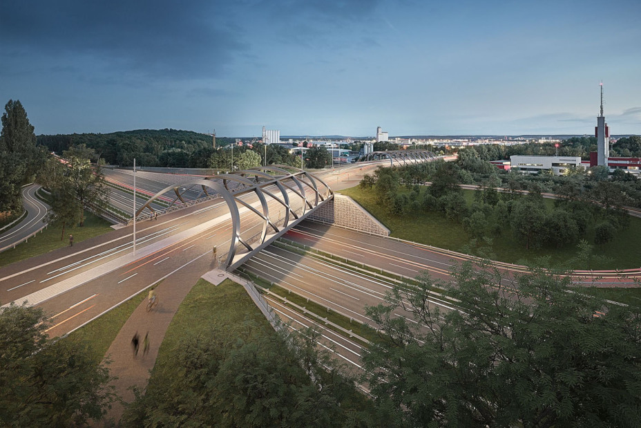 Visualisierung der künftigen Hafenbrücken, Bild © Christian Höhn / SÖR / Stadt Nürnerberg