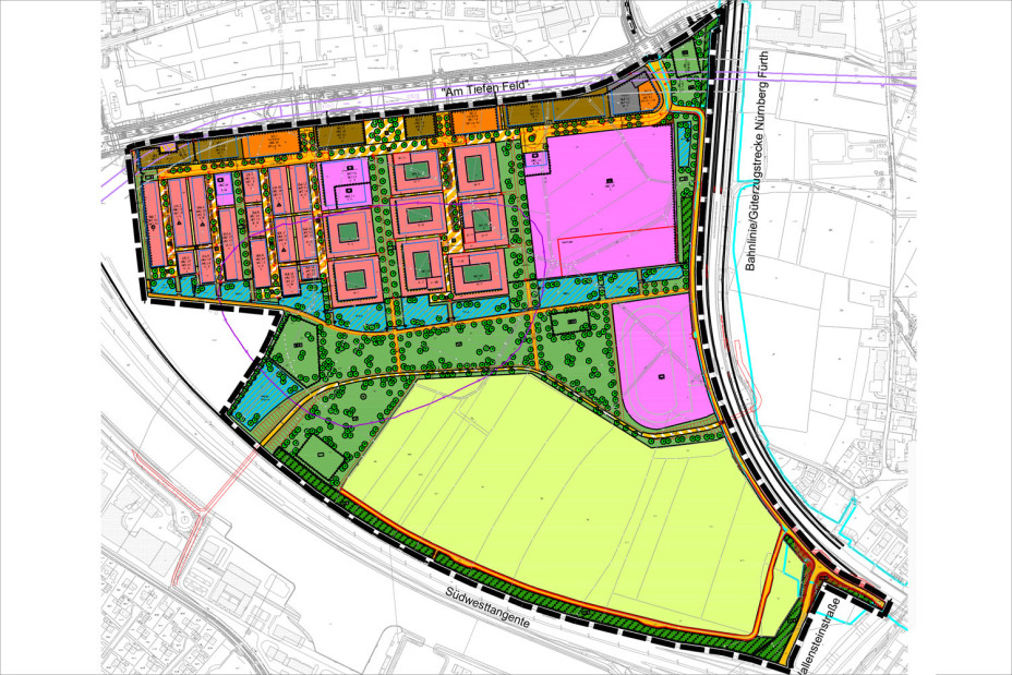 Bebauungsplan Nr. 4445 B „Tiefes Feld Süd“, Bild © Stadtplanungsamt / Stadt Nürnberg