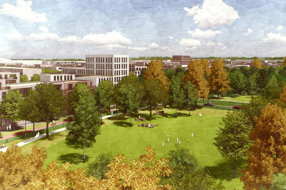 Stadtquartier Brunecker Straße Modellbild, Bild © West 8 Urban Design & Landscape / Aurelis Real Estate