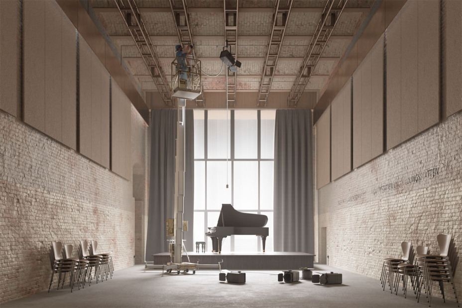 Visualisierung: Kongresshalle White Cube, Bild © Georg Reisch GmbH & Co.KG und LRO GmbH & Co.KG.