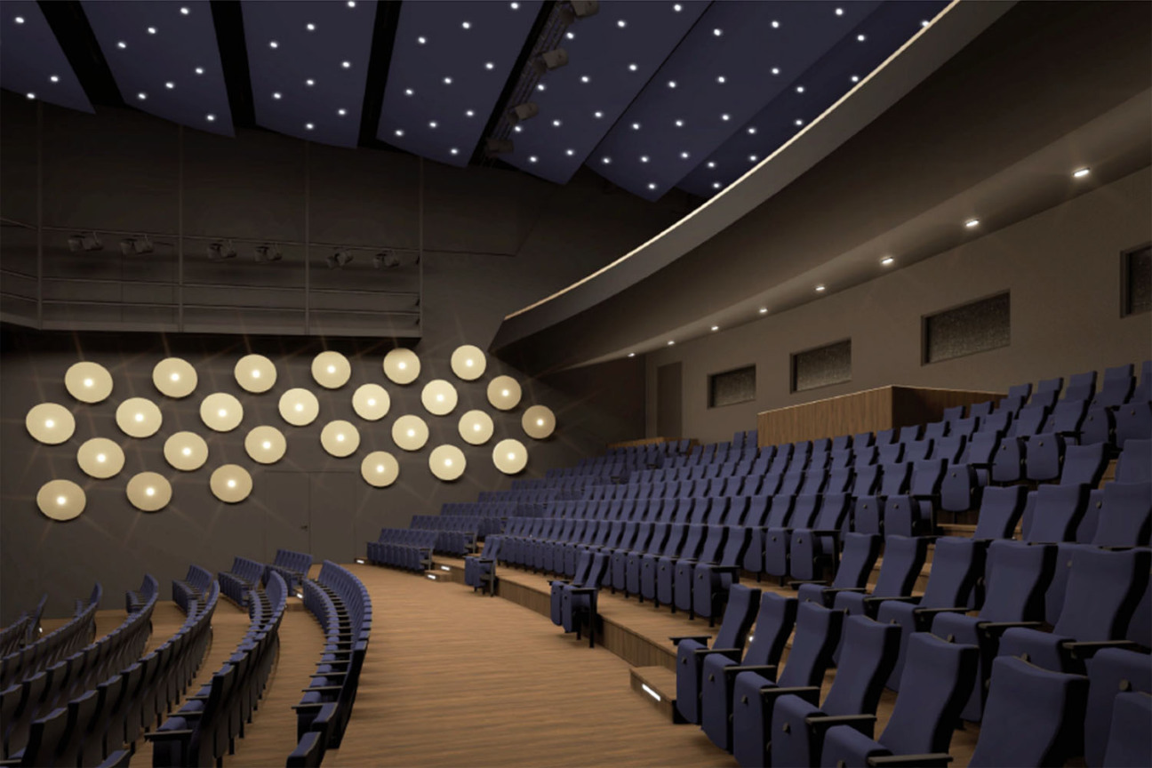 Bild © Georg Reisch GmbH & Co. KG und LRO GmbH & Co. KG Visualisierung des Zuschauerraums in der künftigen Spielstätte des Staatstheaters., Bild © Georg Reisch GmbH & Co. KG und LRO GmbH & Co. KG