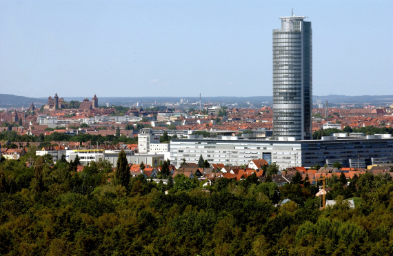 Stadtansicht Nürnberg Business Tower