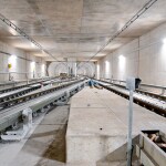 U-Bahnhof Gebersdorf: Blick in den Tunnel auf die Gleise