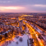 Charkiw, Ukraine, im Winter.