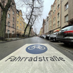 Fahrradstraße in der Humboldtstraße.