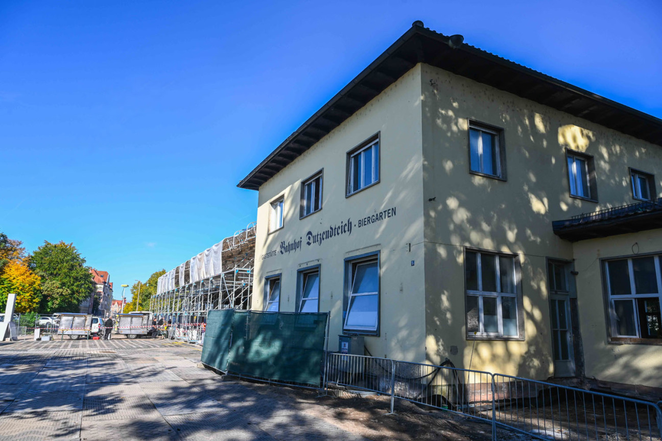 Bild © Christine Dierenbach/Stadt Nürnberg Der ehemalige Bahnhof Dutzendteich dient künftig als künftig als Ankunfts- und Informationsort., Bild © Christine Dierenbach/Stadt Nürnberg