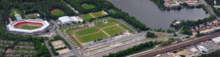 Das Gelände um das Zeppelinfeld mit Stadion, Dutzendteich und K