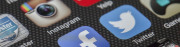 Apps für Twitter, Facebook und Instagram auf dem Display eines Smartphones