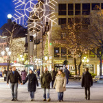 Weihnachtsbeleuchtung in der Nürnberger Altstadt.