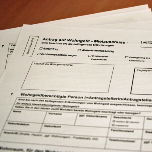 Wohngeld-Antrag © Johannes Barthel / Stadt Nürnberg