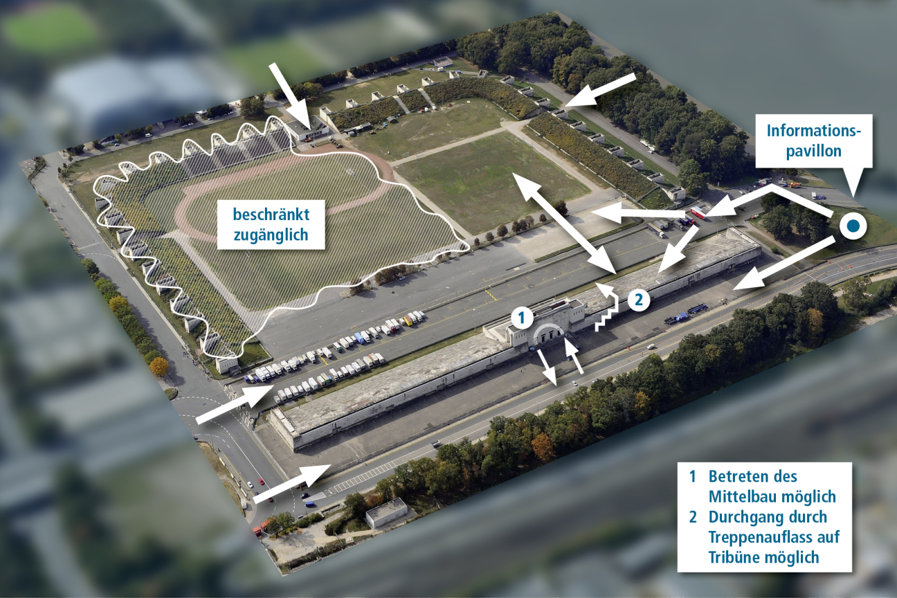 Bild © Hajo Dietz / Stadt Nürnberg Geländeplan mit einer Übersicht der geplanten Öffnungen, Bild © Hajo Dietz / Stadt Nürnberg